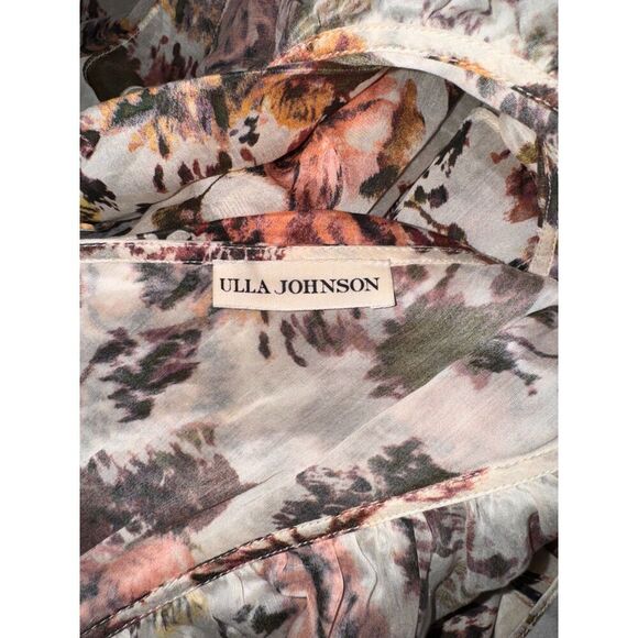 Ulla Johnson Printed Mini Dress Size XS Cream A Line Dress Floral Sarafina - Picture 4 of 4
